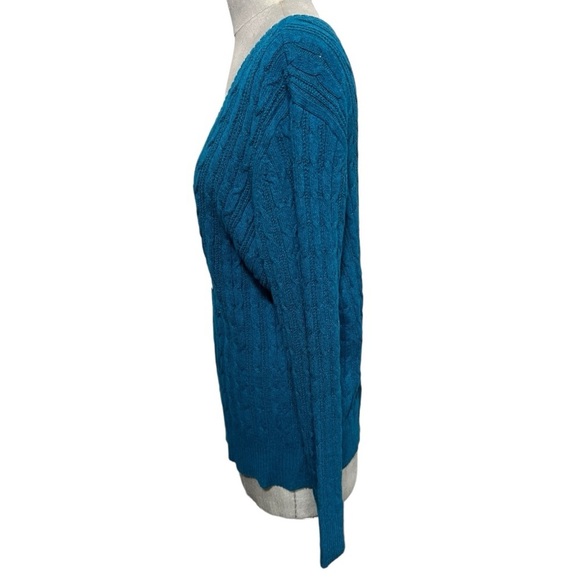 St. John’s Bay Regal Teal Long Sleeve Cable Knit Pullover Sweater Size XXL - Picture 5 of 9